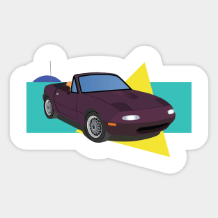 Miata in Merlot with an Extra 90s Vibe Sticker